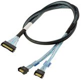 KALEA-INFORMATIQUE PCIe 5.0 MCIO 8i 74P breakout kabel naar 2x MCIO 4i 38P SFF-TA-1016 PCIe Gen5 32 GT/s 75 cm Amphenol