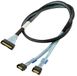 KALEA-INFORMATIQUE PCIe 5.0 MCIO 8i 74P breakout kabel naar 2x MCIO 4i 38P SFF-TA-1016 PCIe Gen5 32 GT/s 75 cm Amphenol