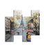 Homemania Afbeelding Parijs 4 steden en landschappen per woonkamer, meerkleurig, 76 x 0,3 x 50 cm, HM204PMDF142, MDF