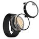 kwmobile 2x cover geschikt voor Suunto Nautic S - Fitnesstracker cover van gehard glas en kunststof frame set zwart / transparant