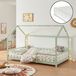 [en.casa] Kinderbed "Sisimiut" met matras, grenenhout, 120 x 200 cm, mintgroen / wit