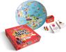Caly Opblaasbare Wereldbol Stick N Quiz Blauw