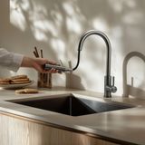 Pure.Sink Keukenkraan PVD Gun metal met uittrekbare uitloop PS8045-61