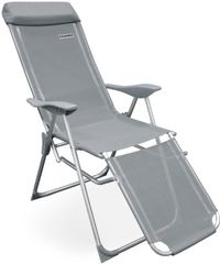 Casaria Aluminium Chaise de jardin - 2 pièces Réglable - Gris