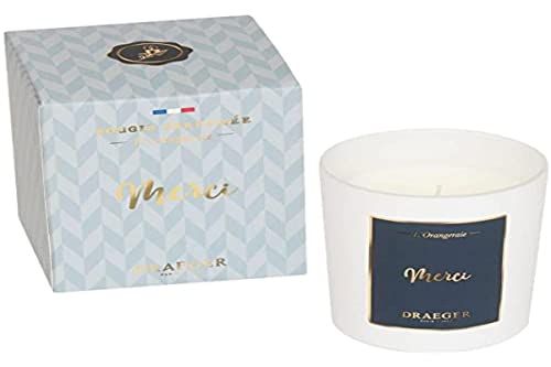 DRAEGER PARIS 1886 Draeger Paris Merci Cadeaukaars, plantenwas, 9 x 7,5 cm