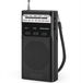 Unyqoos Radio portable compacte avec réception AM/FM et lampe de poche intégrée
