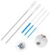 Set de brosses de nettoyage pour canalisation - 5 pièces - 2 x 45 cm nettoyeur de canalisation - Acier inoxydable