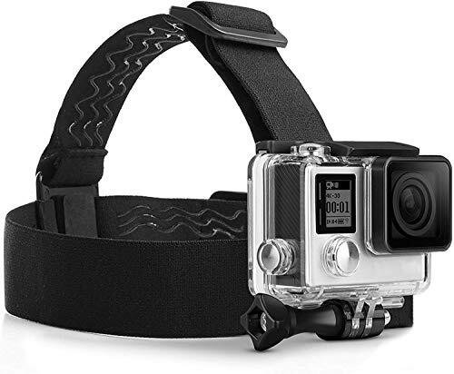 MyGadget Action Camera Accessoires Hoofdband Hoofdbevestiging met J-Hook Adapter - Actioncam Hoofdband Sport & Outdoor voor bijv. GoPro Hero Black 7/8 6 5 4 3+, Xiaomi Yi 4K