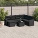 Maison Exclusive - Ensemble de jardin, 8 pièces, avec coussins, noir, en polyrotin