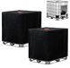 Merkloos IBC Tankafdekking - 1000 L - UV-bestendig - 120 x 100 x 116 cm - Zwart, set van 2