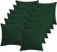 vidaXL Kussensloop Donkergroen Katoensatijn 50 x 50 cm (12 stuks)