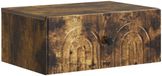 vidaXL Muurbevestigde Nachttafel Gerookt eiken 49 x 34,5 x 20 cm