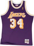 Mitchell & Ness NBA-shirt Los Angeles Lakers Shaquille O'Neal Paars/Geel Heren Maat S