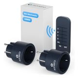 Sonero Sonero set met 2300 watt draadloze stopcontacten | 2 x contactdoos voor afstandsbediening | 1 x afstandsbediening, antraciet