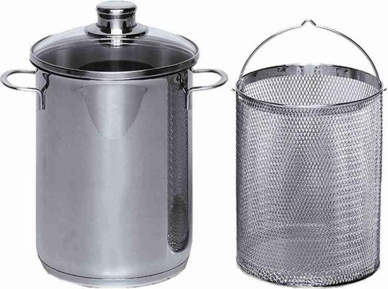 KRÜGER Aspergepan - 16cm - RVS - Met Deksel - 4.2L