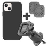 Accezz EasyLock support téléphone voiture - Étui inclus pour iPhone 14 - Grille d'aération - Noir