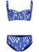 Pastunette Bandeau Bikini Cobalt Sea Blauw/Wit Strapless Maat 40