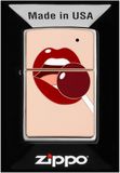 Zippo Stormaansteker - Lollipop Nude, geborsteld chroom, embleem - navulbaar - herbruikbaar - winddicht design - geschenkdoos - Made in USA