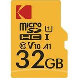 Kodak Carte mémoire microSDHC Premium Performance, 32Go, Classe 10 / UHS-1 U1, Avec Adaptateur EKMSDM32GHC10K