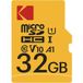 Kodak Carte mémoire microSDHC Premium Performance, 32Go, Classe 10 / UHS-1 U1, Avec Adaptateur EKMSDM32GHC10K