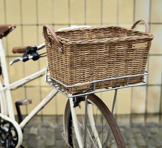 Basil Portland Rotan Achter Fietsmand - 36L - Bruin