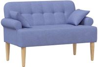vidaXL Lovingseat met knoopge tuft Jeans Blauw 120 x 65 x 79 cm Stof