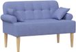 vidaXL Lovingseat met knoopge tuft Jeans Blauw 120 x 65 x 79 cm Stof