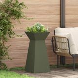 vidaXL Pilarenbak - 2 stuks - Olijfgroen - 35 x 35 x 73 cm - Koudgewalst staal