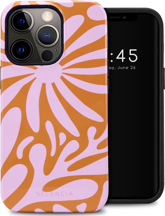 Selencia Vivid Backcover iPhone 13 Pro Hoesje - Modern Bloom Pink