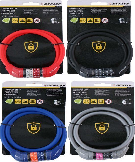 Dunlop Cijferslot - 10x65cm - Rood