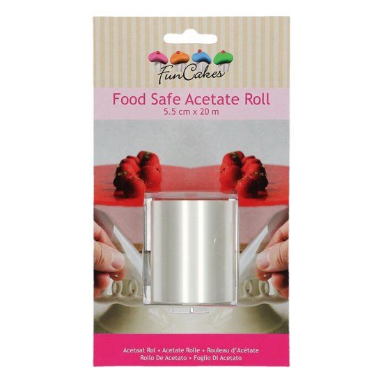 FunCakes Acetaat Folie Rol - 5 cm hoog