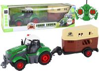 LEAN TOYS Tracteur télécommandé Machine agricole remorque Télécommande 1:24