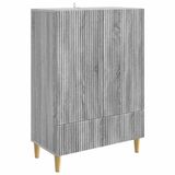 vidaXL Dressoir met lade Grijs sonoma 66 x 34,5 x 95 cm Bewerkt hout