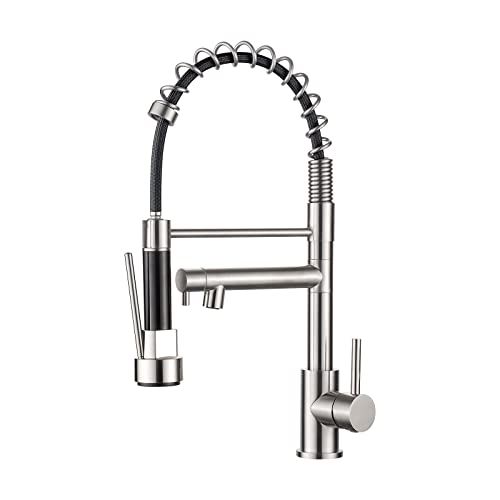 Ibergrif M22144A Professionele Keukenkraan met Afneembare Douche, Wastafelmengkraan, Staal