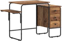 vidaXL Bureau met opslag Oud hout 120 x 50 x 75 cm