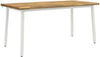 vidaXL Eettafel met levendige rand 140 x 90 x 75 cm Wit