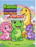 Kawaii Dinosaurs Coloring Book