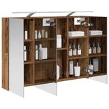 vidaXL Badkamerspiegelkast Oudhout 100 x 14,5 x 70 cm Bewerkt hout