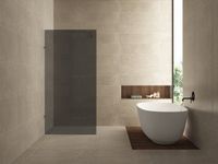 Wiesbaden Less Inloopdouche 120 x 200 cm - Rookglas/Geborsteld Brons Koper