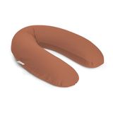doomoo Zwangerschapskussen & voedingskussen, zeer comfortabel om te slapen tijdens de zwangerschap, ontlast rug, benen en buik, overtrek van biologische stof en Oeko-Tex, tetra jersey, terracotta