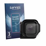Savvies 3 Stuks Screenprotector - Geschikt voor GoPro Mission 1 Pro (Lens) - Beschermfolie Glas Transparant