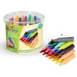 CRAYOLA Mini Kids, Maxi Waskrijtjes, Ronde Vorm, 24 Stuks, Leeftijd 12 Maanden, Geassorteerde Kleuren, Afwasbaar, Ultra-Duurzaam, voor 1 jarigen, 0784