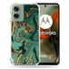 Cokitec Versterkte hoes voor Motorola G55 5G Marmeren textuur groen