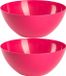 Plasticforte Plat - 2x stuks - D26 x H12 cm - kunststof - fuchsia roze