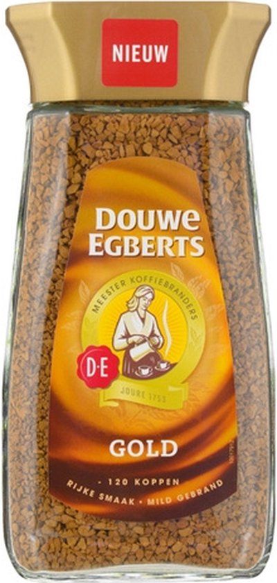 Douwe Egberts Gold Oploskoffie - 200gr - Rijke smaak - Zachte oploskoffie - rijk aroma
