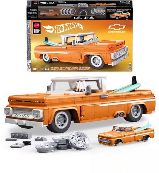 Mattel Brick Shop Hot Wheels Elite Series - Custom '62 Chevy Pickup - 900 Onderdelen
