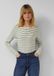 s.Oliver T-shirt gestreept katoen boot hals korte mouw olijfgroen 46