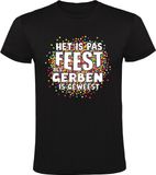 Sol's Het is pas feest als Gerben is geweest Heren T-shirt Zwart 5XL