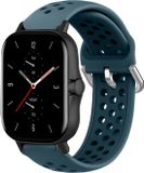 Strap-it Bracelet en silicone pour montre connectée - Convient pour Amazfit GTS 2 - Vert rocheux