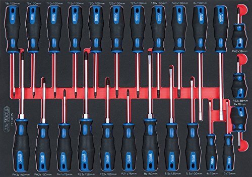 KSTools 711.0025 Set SCS ERGOTORQUEplus schroevendraaiers, 25-dlg, in 1/1 systeem-inlay